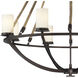 Natural Rope 8 Light 41 inch Aged Bronze with Natural Chandelier Ceiling Light