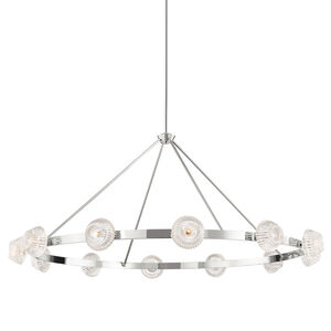 Barclay 12 Light 65 inch Polished Nickel Chandelier Ceiling Light