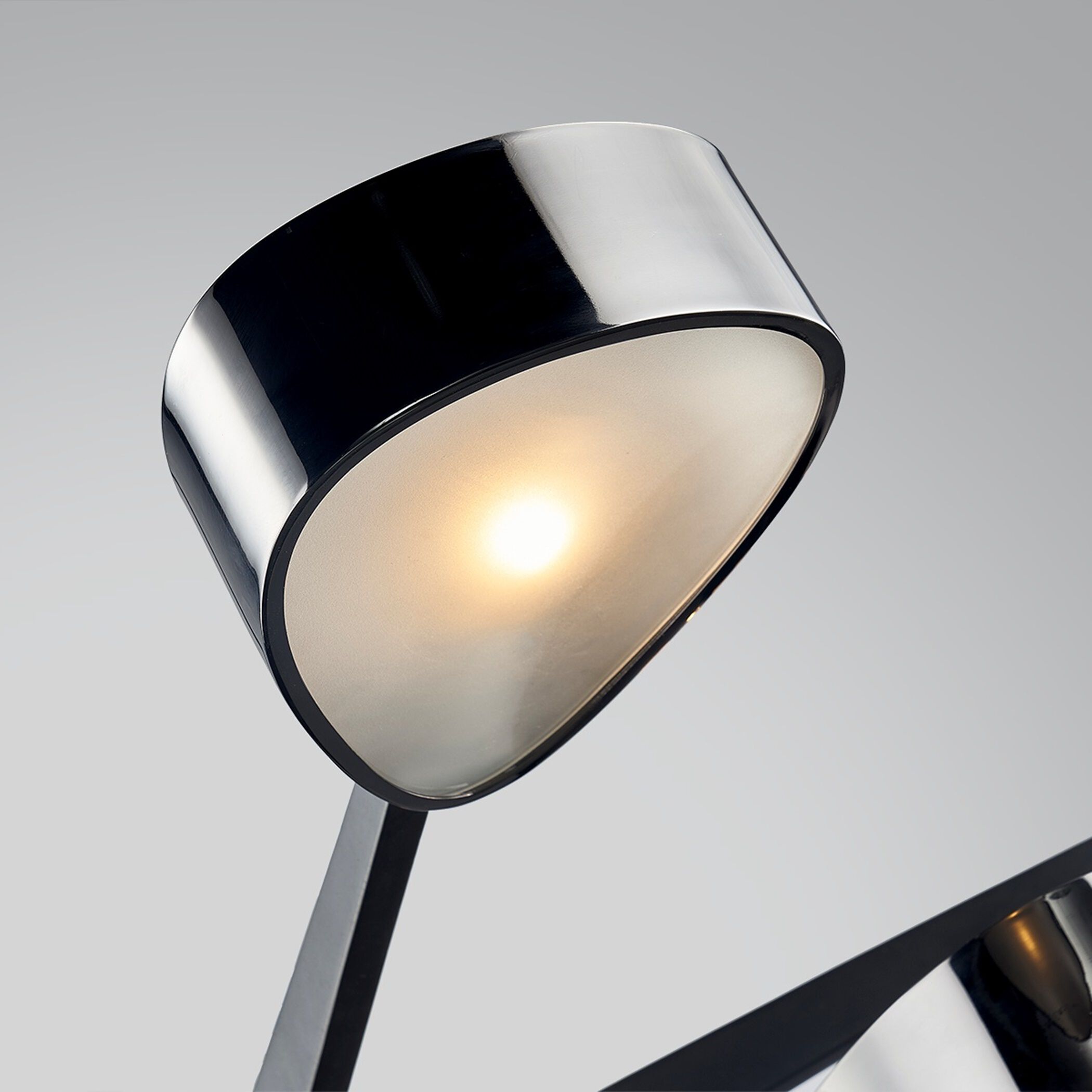 Allisio 6 Light 49 inch Carbide Black And Black Chrome Linear Ceiling Light