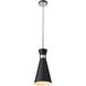 Soriano 1 Light 8 inch Matte Black/Brushed Nickel Pendant Ceiling Light