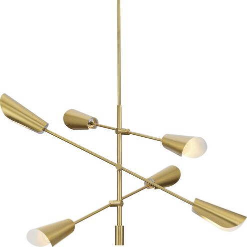 Cornett LED 44.12 inch Brushed Gold Chandelier Ceiling Light