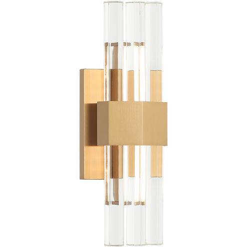 Krustallos Wall Sconce Wall Light in Aged Gold Brass