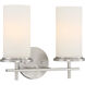 Haisley 2 Light 13 inch Brushed Nickel Bath Light Wall Light