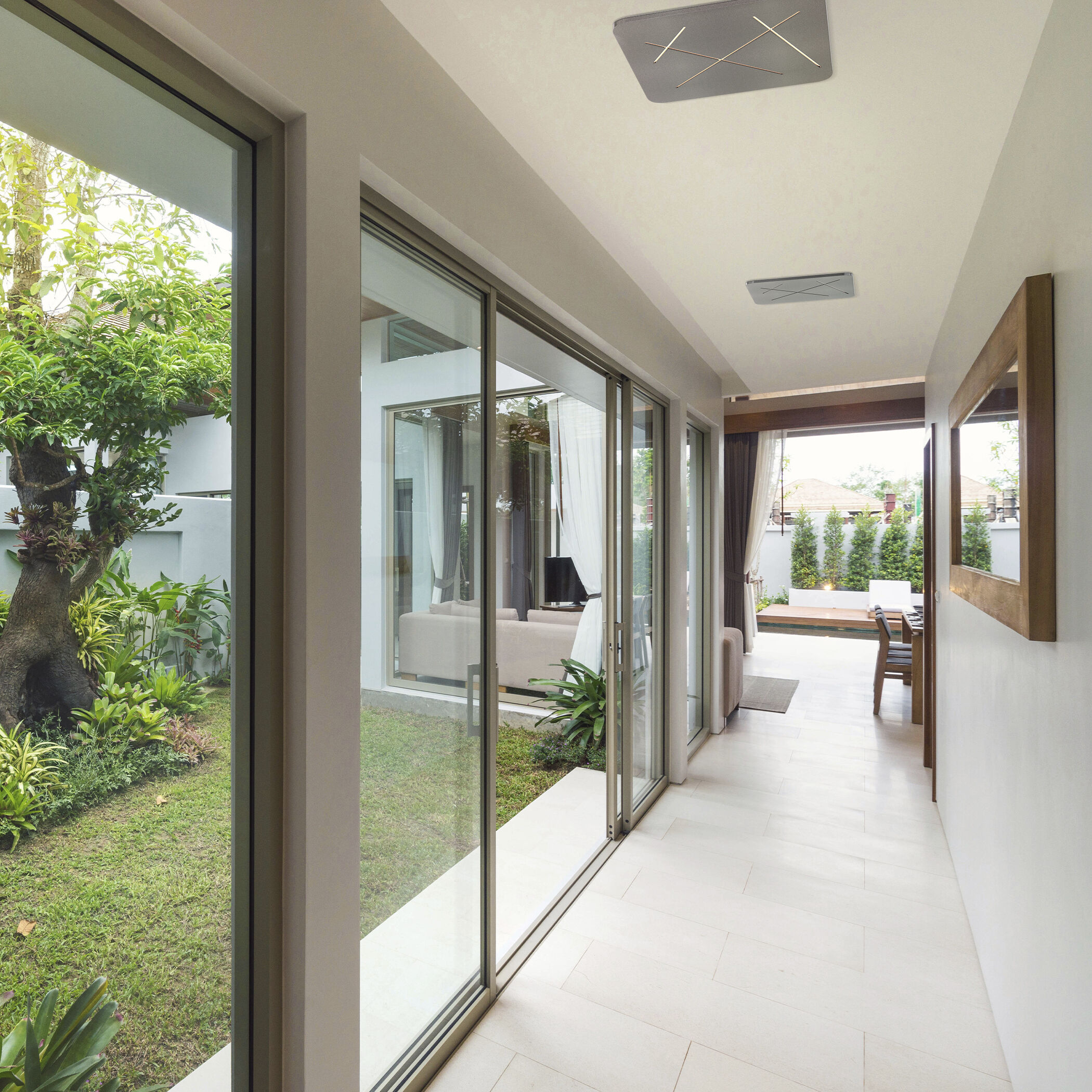 Tureis 17.75 inch Silver Flush Mount Ceiling Light