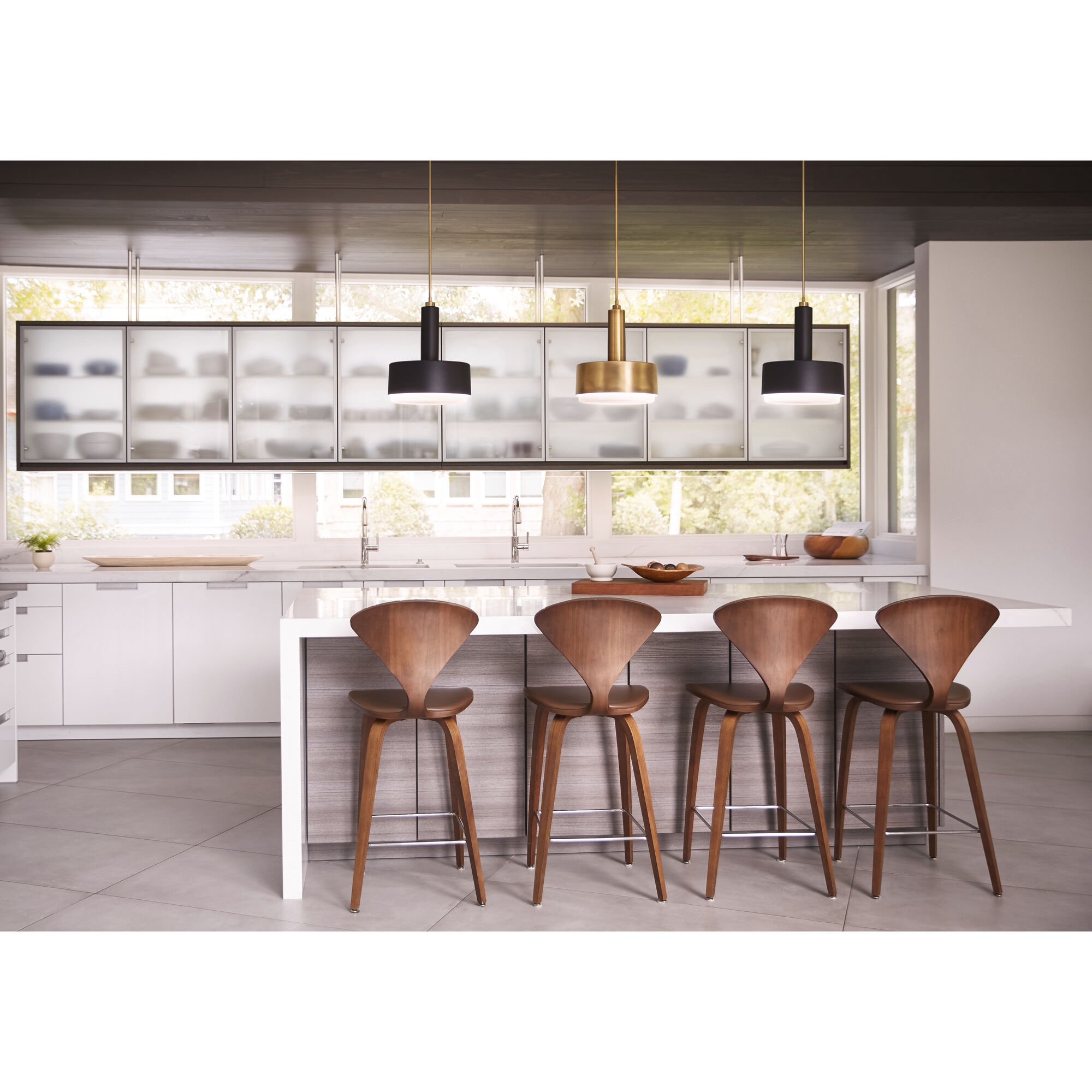 Cedric 2 Light 13 inch Lacquered Brass Indoor Pendant Ceiling Light