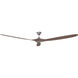 Maverick 88 inch Brushed Steel with Dark Walnut Blades Ceiling Fan