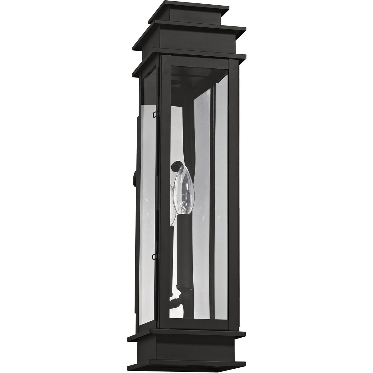 Princeton 1 Light 20.25 inch Black Outdoor Wall Lantern