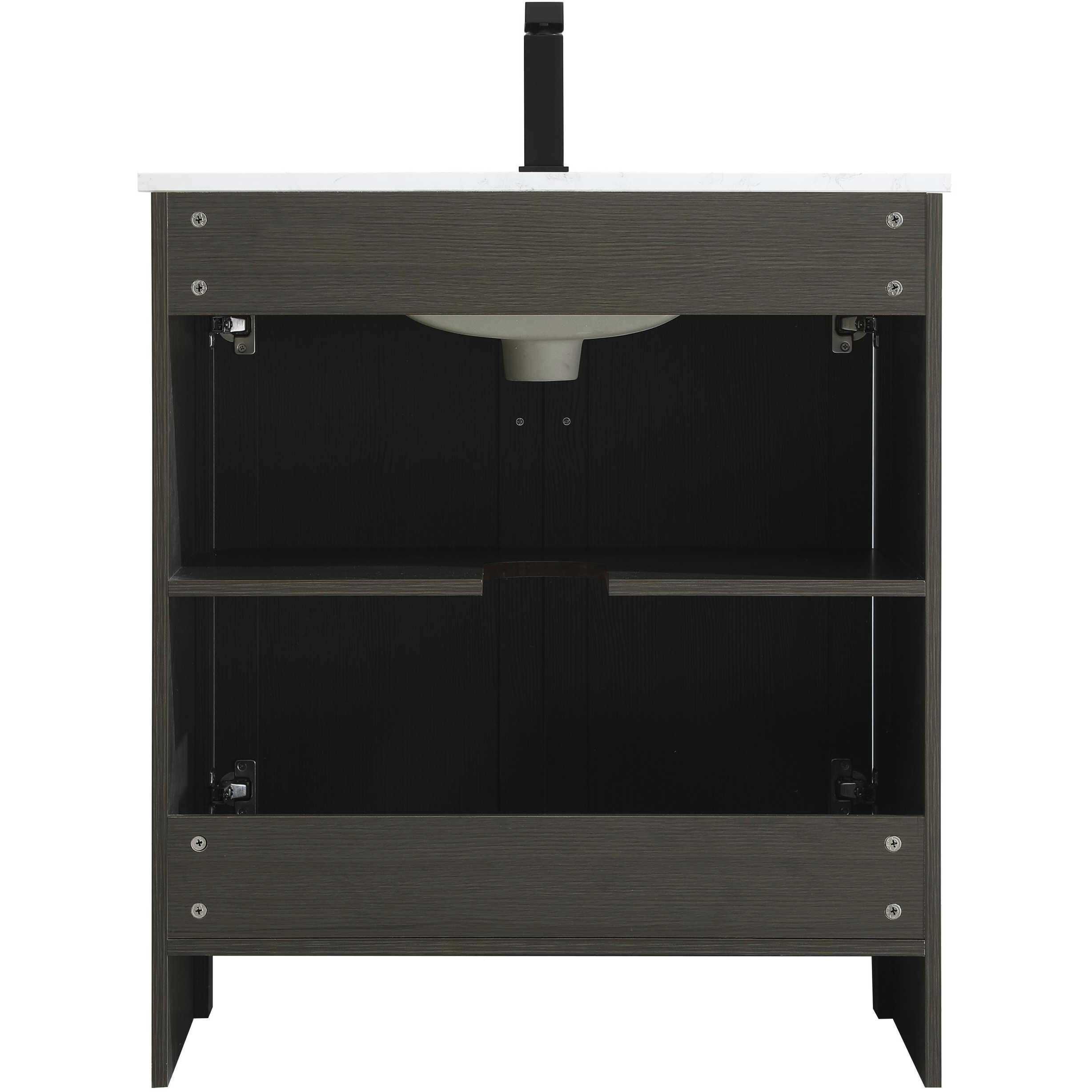 Finnley 30 X 34 inch Mocha Brown Bathroom Vanity Cabinet