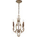 Magnolia Manor 4 Light 16.5 inch Pale Gold with Distressed Bronze Chandelier Ceiling Light
