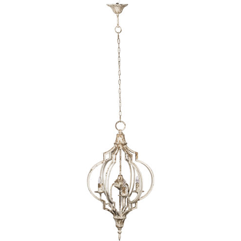 Donalt 3 Light 16.7 inch White and Gold Pendant Ceiling Light