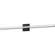 Alexander LED 35.5 inch Matte Black Linear Vanity Wall Light, Color Changing