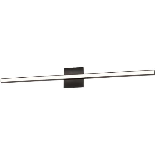 Alexander LED 35.5 inch Matte Black Linear Vanity Wall Light, Color Changing