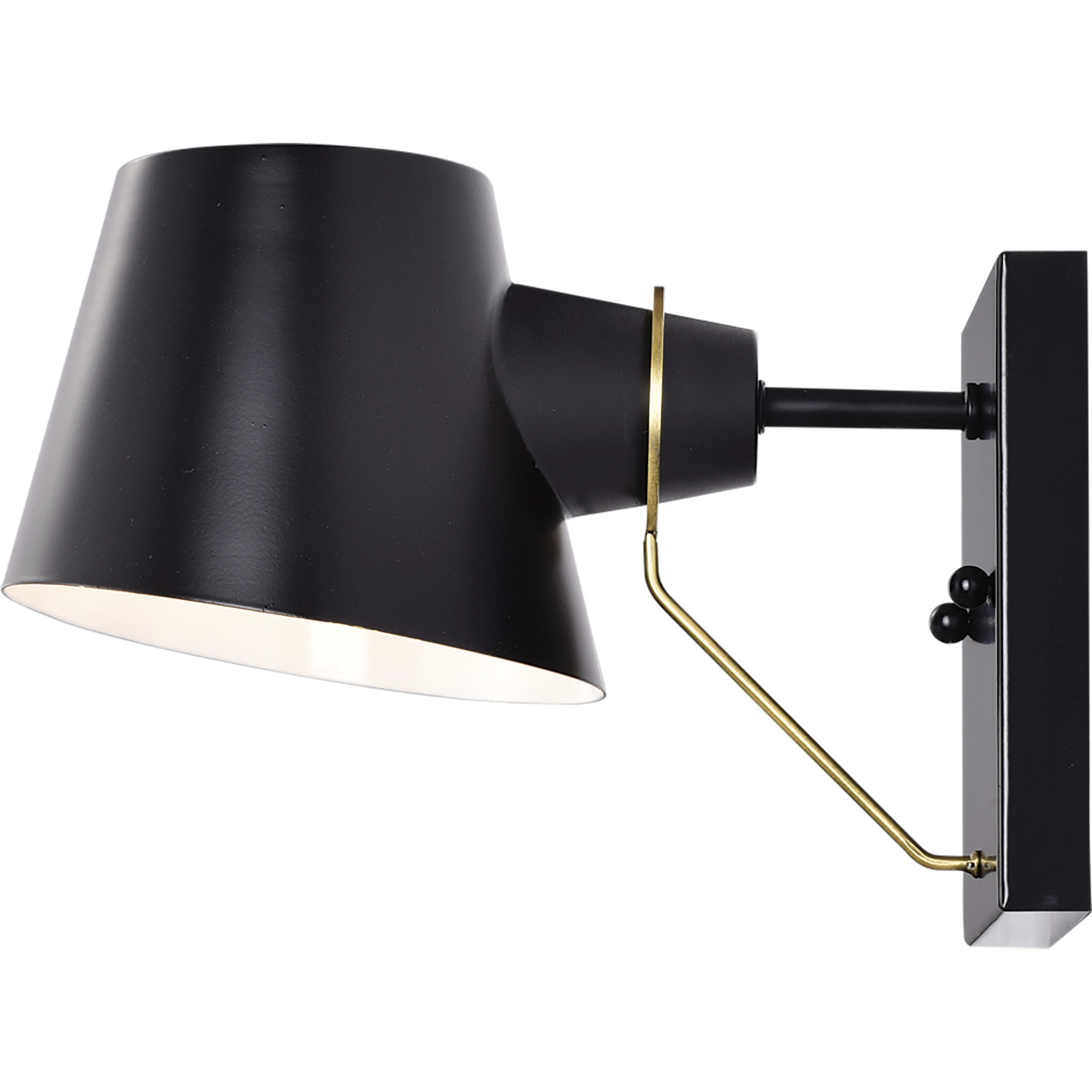 Baxter 1 Light 6 inch Black/Burnished Brass Bathroom Vanity Lights Wall Light