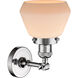 Franklin Restoration Fulton 1 Light 7 inch Polished Chrome Semi-Flush Mount Ceiling Light in Matte White Glass, Franklin Restoration