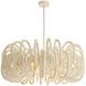 Keely 6 Light 36 inch White Chandelier Ceiling Light