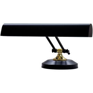Piano/Desk 8 inch 40 watt Black & Brass Piano/Desk Lamp Portable Light in Black and Brass, Round