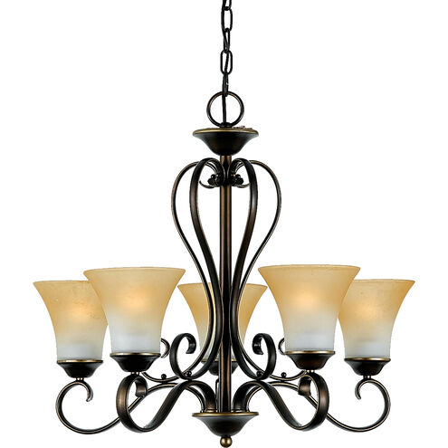 Duchess 5 Light 25 inch Palladian Bronze Chandelier Ceiling Light