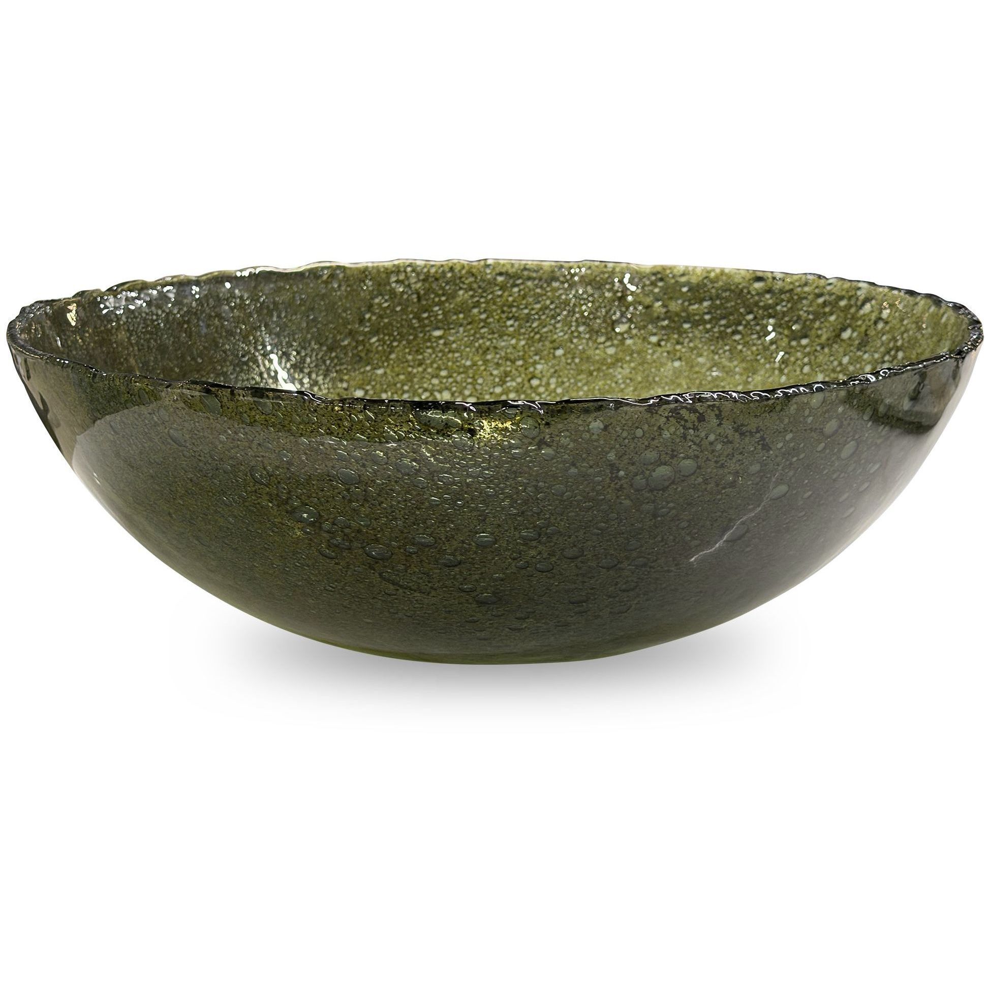 Veridian Shimmer 16 X 6 inch Glass Bowl