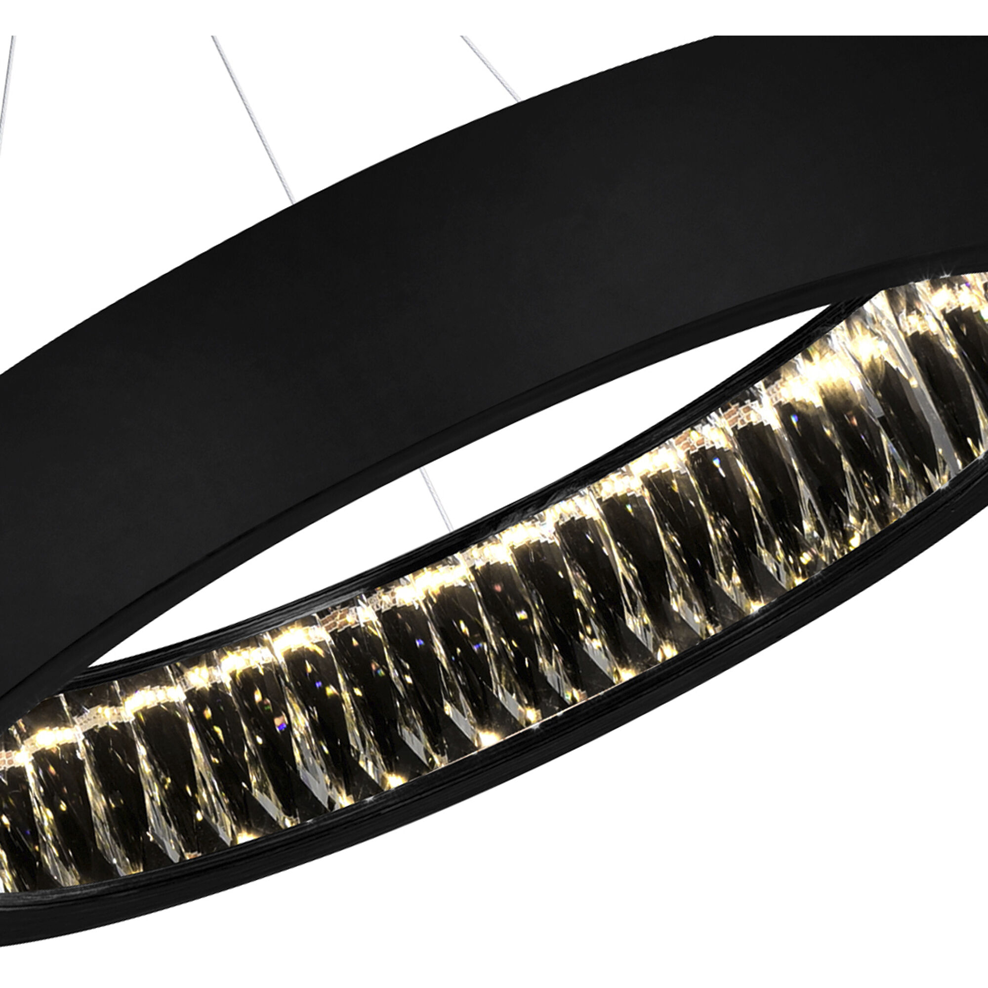 Rosalina LED 26 inch Matte Black Down Chandelier Ceiling Light