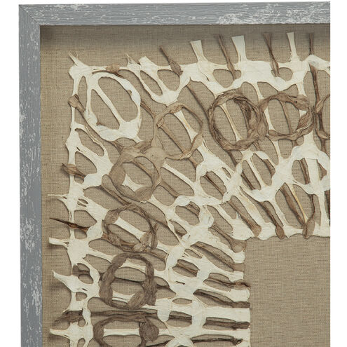 Intricate Abstract Grey and White and Cream Shadow Boxes