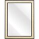 Sana 40 X 30 inch Ivory with Black and Mirror Wall Mirror