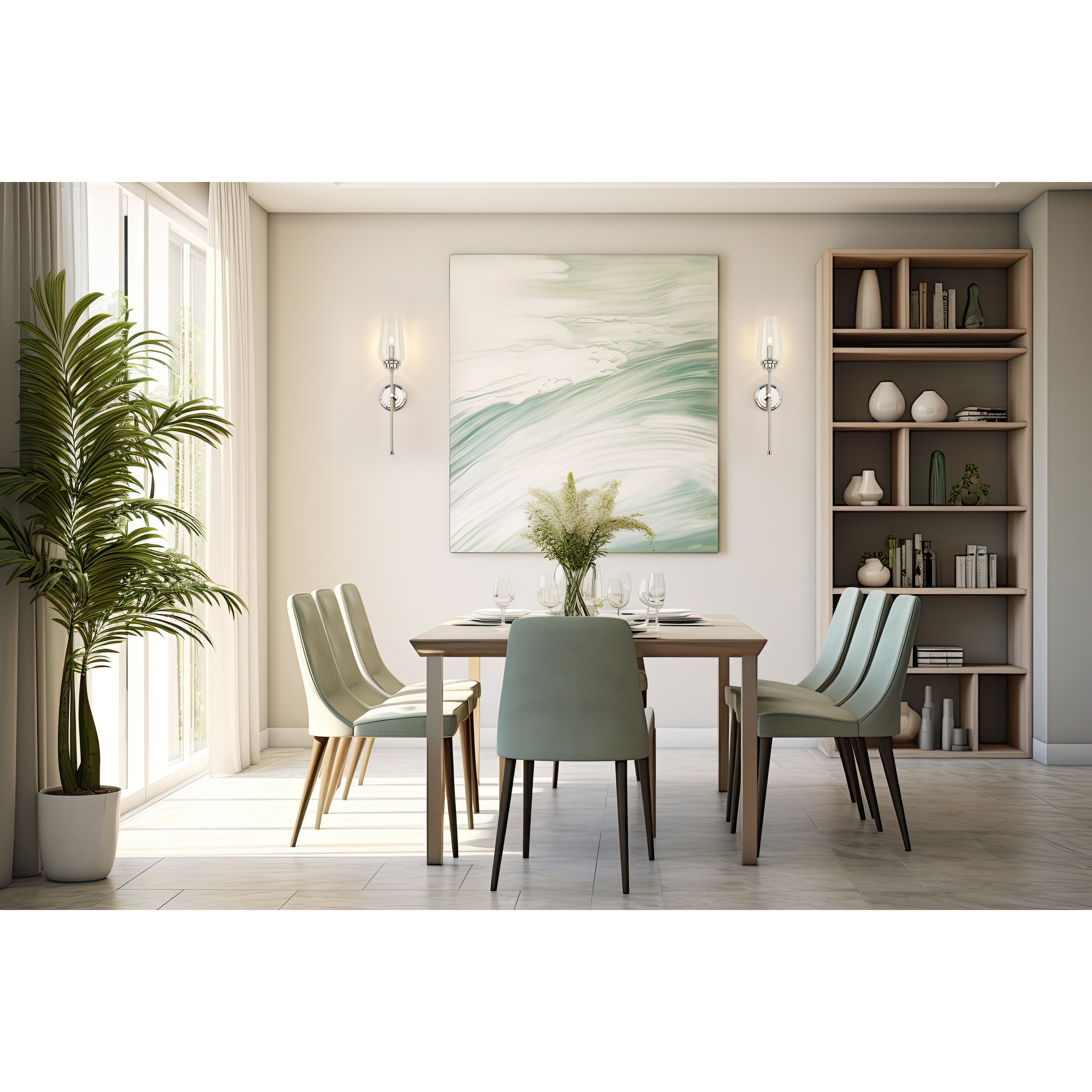 Clara Wall Sconce Wall Light in Polished Nickel