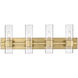 Lawson 4 Light 32 inch Rubbed Brass Vanity Wall Light in Rubbed Bronze