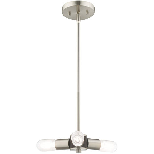 Copenhagen 3 Light 13 inch Brushed Nickel Mini Chandelier Ceiling Light