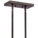 Latitude 4 Light 42 inch Oil Rubbed Bronze Indoor Linear Chandelier Ceiling Light