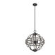 Stone Creek 6 Light 19.25 inch Noble Bronze and White Washed Oak Pendant Ceiling Light