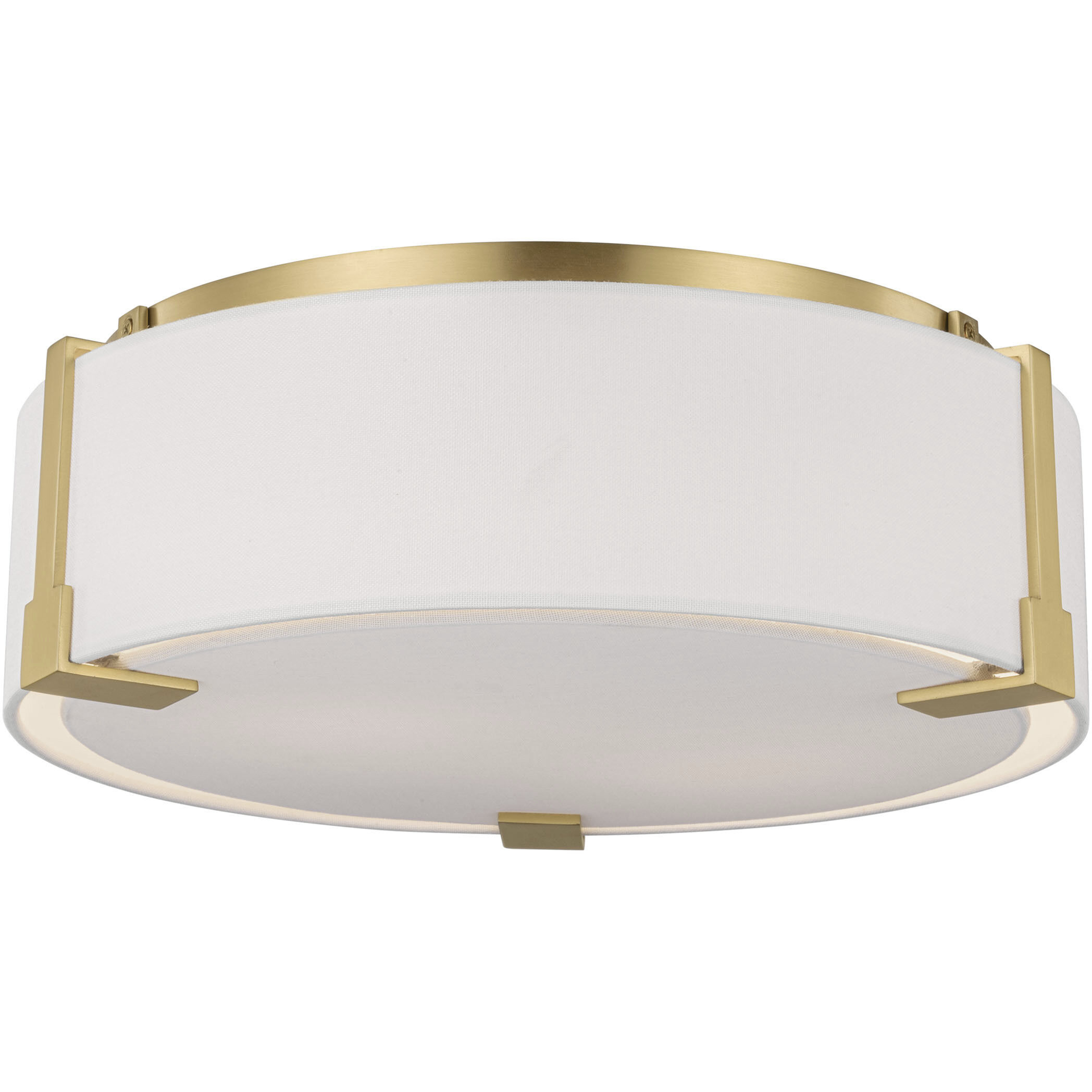 Thom Filicia Bergen 2 Light 14.38 inch Burnished Brass Flush Mount Ceiling Light