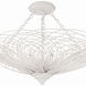 Doral 6 Light 24 inch Matte White Semi Flush Ceiling Light