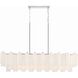 Addis 14 Light 51.75 inch Polished Chrome Linear Chandelier Ceiling Light in Tronchi Glass White