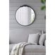 Dia 32 X 30 inch Black Wall Mirror