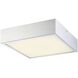 Acara LED 12 inch Chrome Flush Mount Ceiling Light, Large