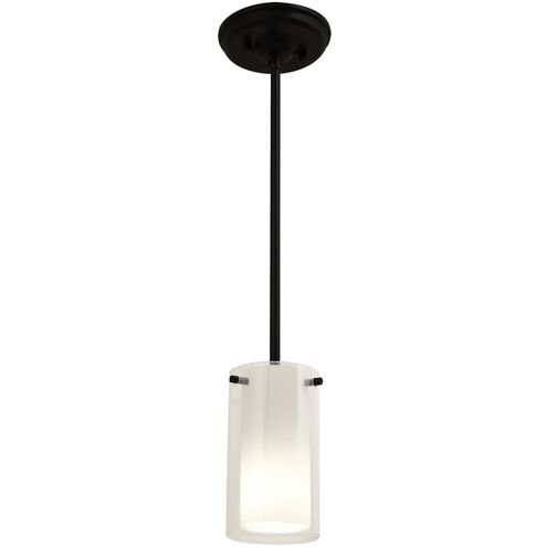 Essex 1 Light 4 inch Graphite Mini-pendant Ceiling Light in Half Opal Glass
