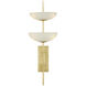 Follett 4 Light 12 inch Contemporary Gold Leaf Wall Sconce Wall Light