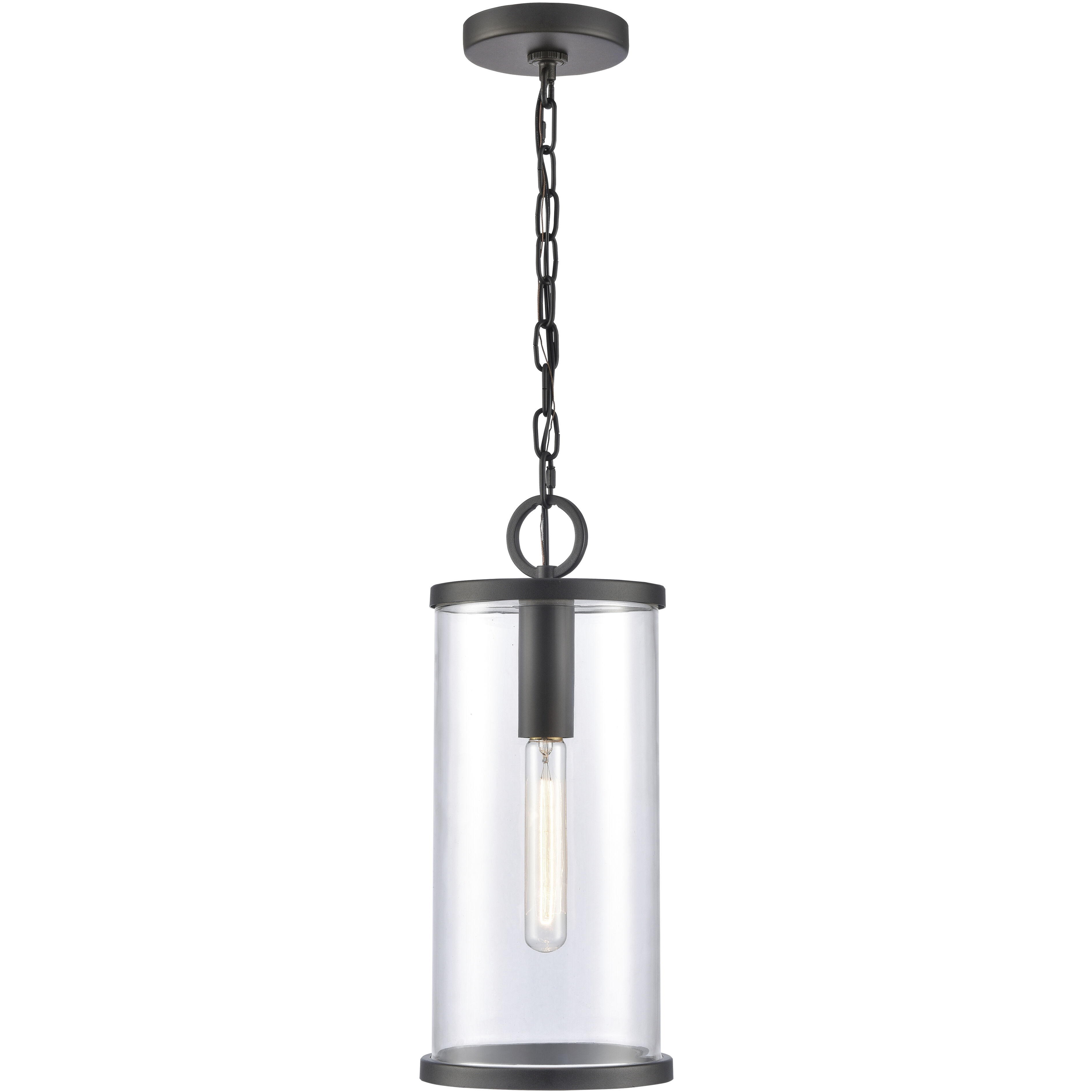 Hopkins 1 Light 7.25 inch Charcoal Outdoor Pendant