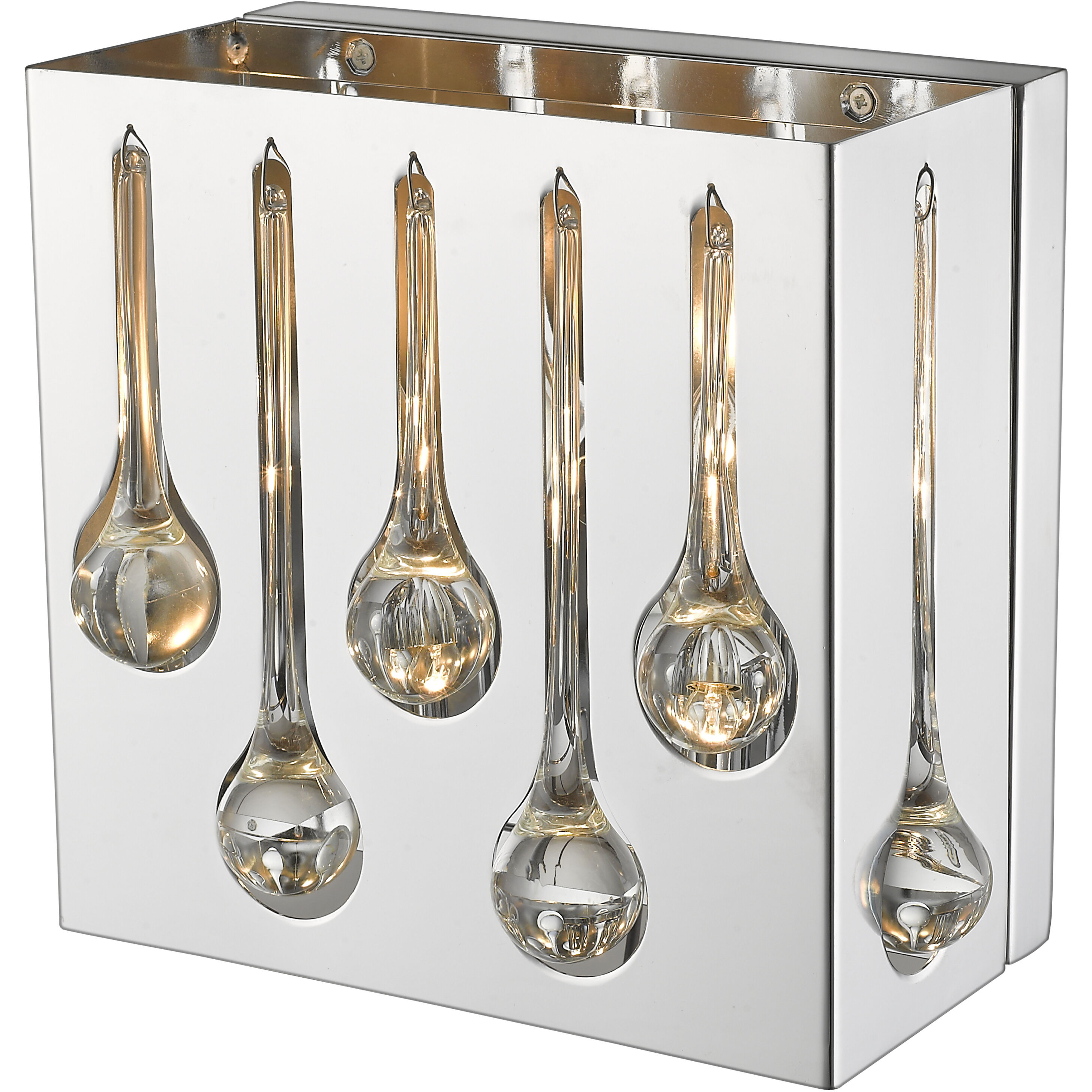 Oberon 2 Light 9 inch Chrome Wall Sconce Wall Light