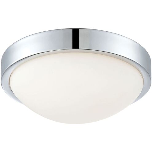 Sydney LED 12.3 inch Chrome with White Flush Mount Ceiling Light