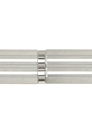 Two Circuit Monorail Satin Nickel Rail Conductive Connector Ceiling Light