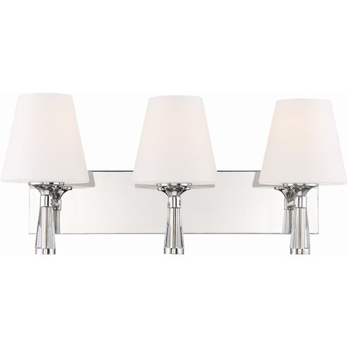 Ramsey 3 Light 23.25 inch Polished Nickel Bathroom Vanity Light Wall Light