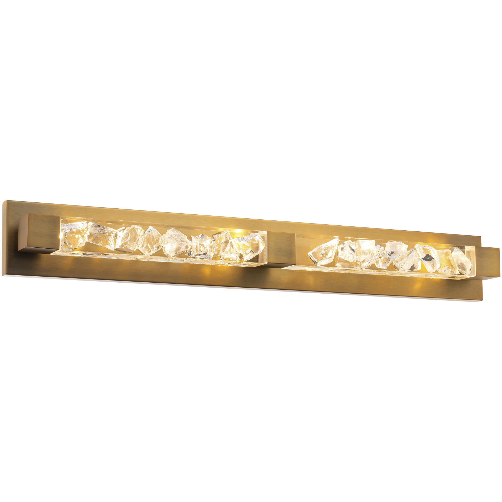 Modern Forms WS 84334 AB Terra 2 Light 34 inch Aged Brass Vanity Bath Light Wall Light