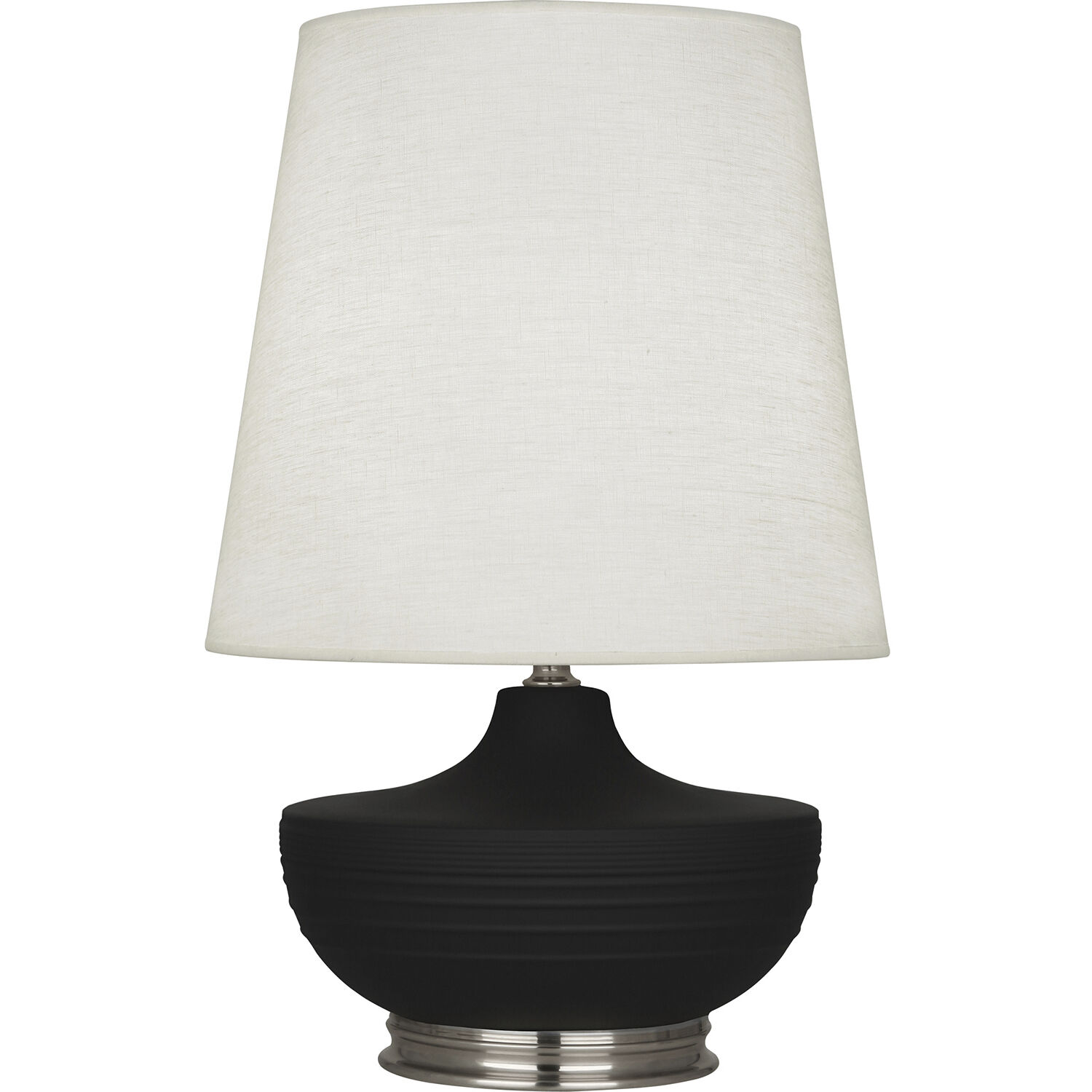 Michael Berman Nolan 27.5 inch 150 watt Matte Dark Coal Table Lamp Portable Light in Dark Antique Nickel