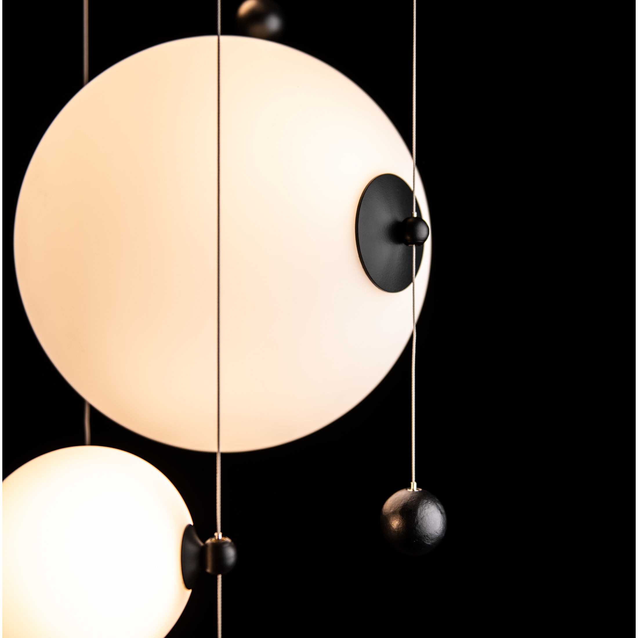 Abacus LED 19.8 inch Black Pendant Ceiling Light, Round - Open Box