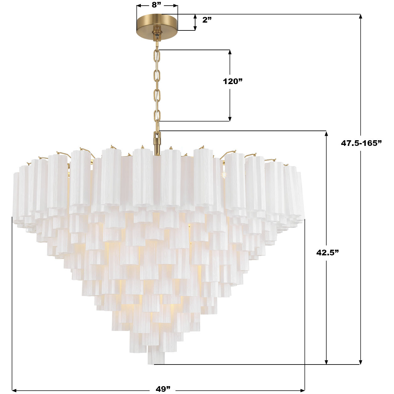Addis 28 Light 49 inch Aged Brass Chandelier Ceiling Light