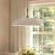 Delarosa 1 Light Greige and Champagne Bronze Pendant Ceiling Light