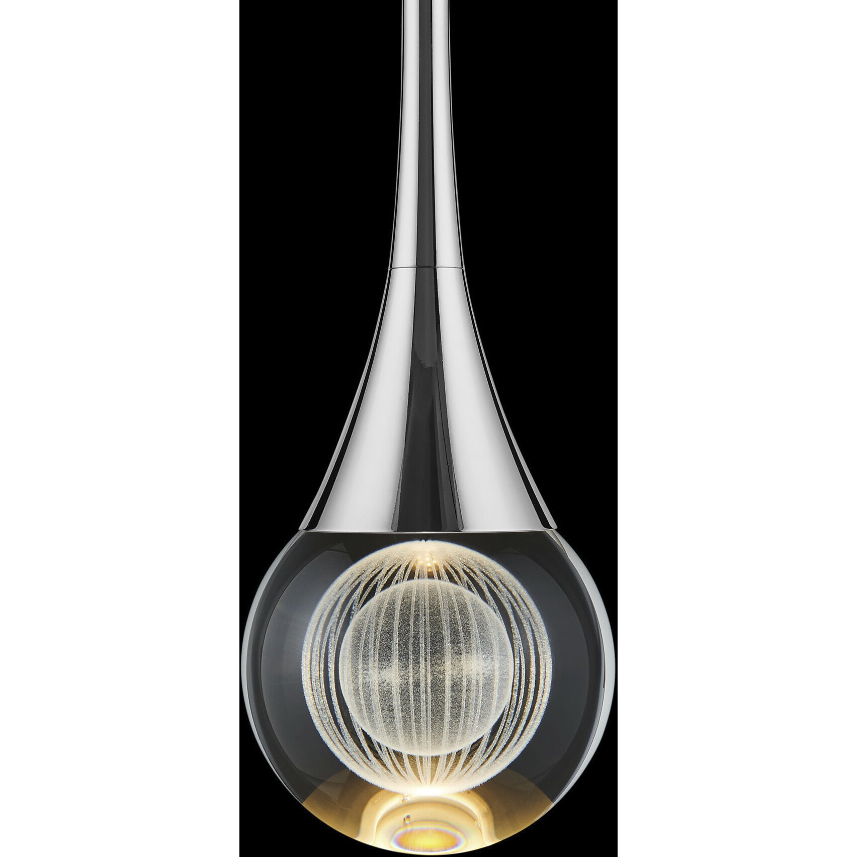 Luna I 1 Light 4.75 inch Nickel Pendant Ceiling Light