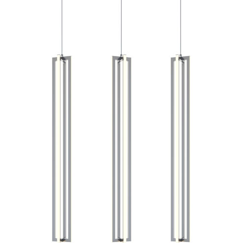 Cass LED 5 inch Satin Nickel Linear Pendant Ceiling Light