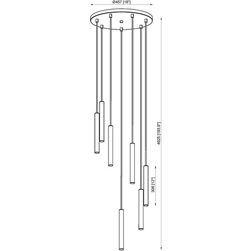 Forest LED 18 inch Modern Gold Chandelier Ceiling Light